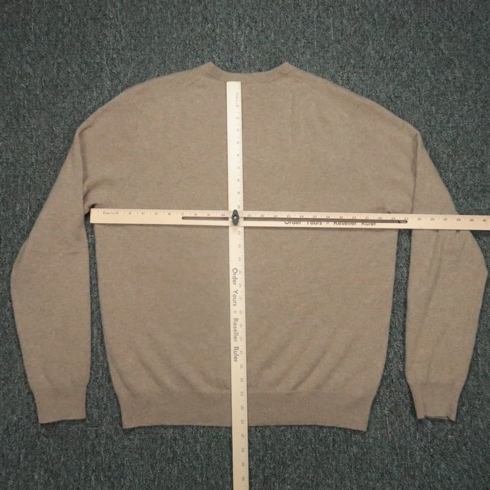 Neiman Marcus Sweater Mens Extra Large Brown 100% Cashmere V Neck Jumper‎ XL - Picture 5 of 8